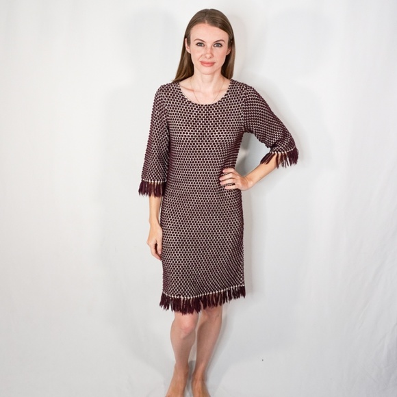 Paul & Joe Dresses & Skirts - PAUL & JOE SISTER Knit Sweater Dress with Fringe